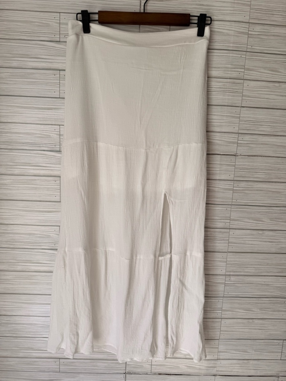 Nine West White Maxi Skirt with Side Slit
